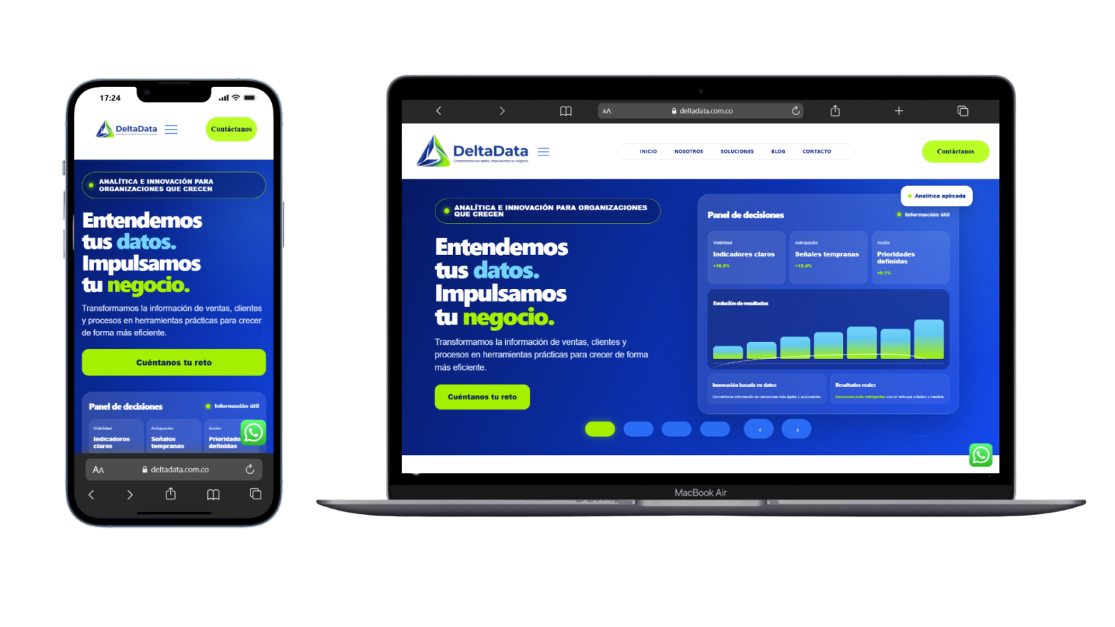 Proyecto web Delta Data desarrollado por Classalia
