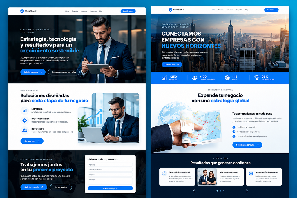 tipos de páginas web
